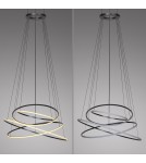 Paul Neuhaus Pure E-Flying Rings Lampa Wisząca Szary 2566-15