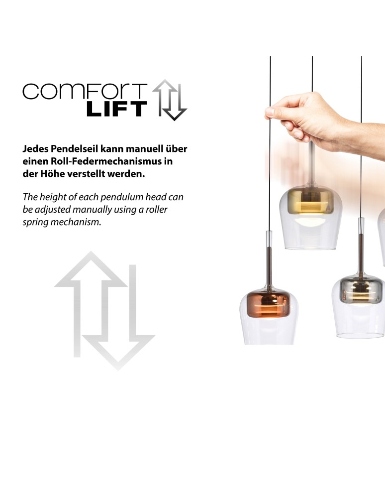 Paul Neuhaus Q-Kon Lampa Wisząca Multikolor 2743-70