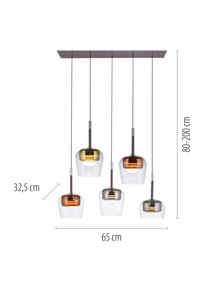 Paul Neuhaus Q-Kon Lampa Wisząca Multikolor 2743-70