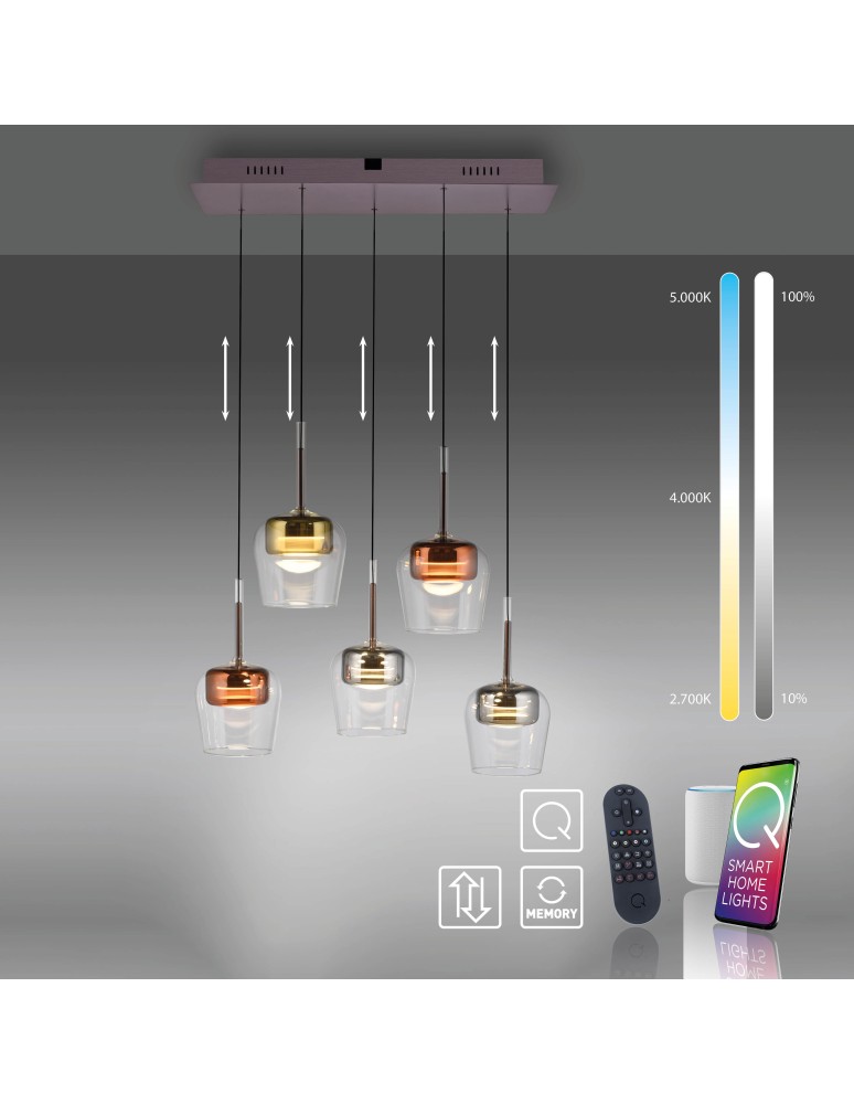 Paul Neuhaus Q-Kon Lampa Wisząca Multikolor 2743-70