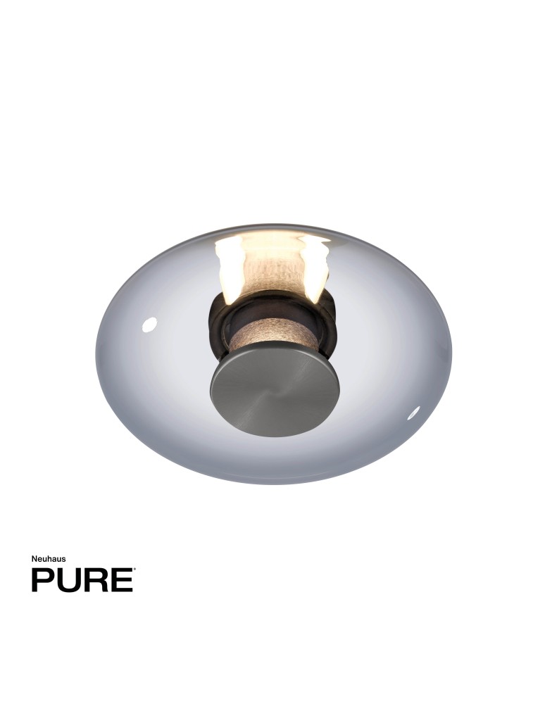 Paul Neuhaus Pure Vitrum Kinkiet/Lampa Sufitowa Szary 6082-15
