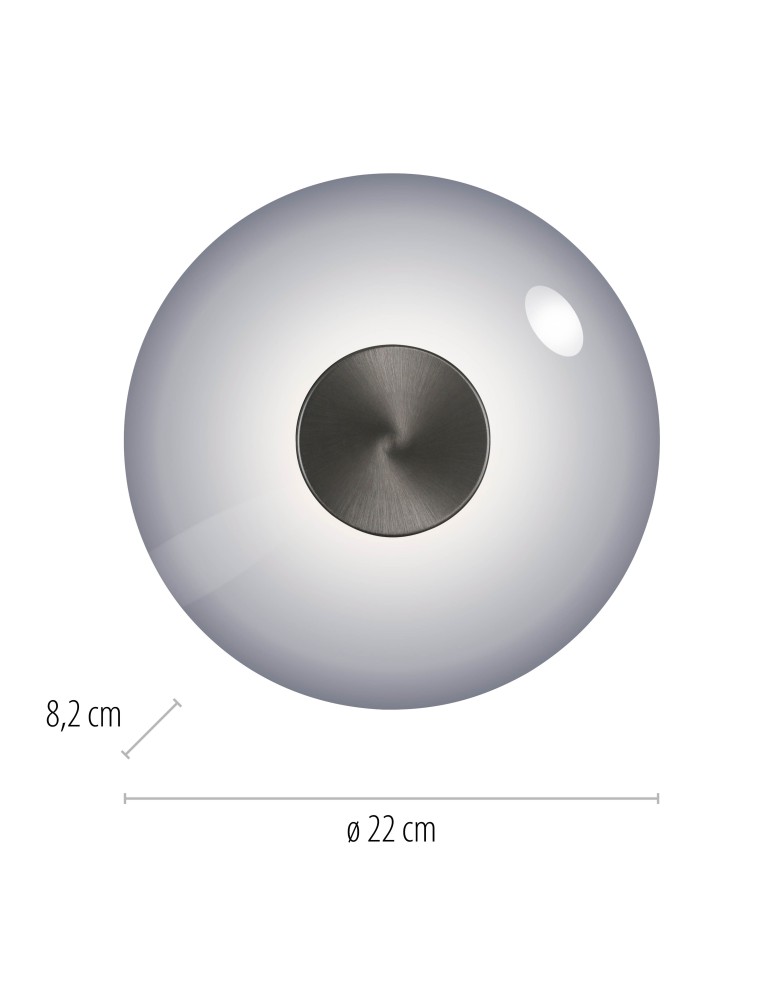 Paul Neuhaus Pure Vitrum Kinkiet/Lampa Sufitowa Szary 6082-15