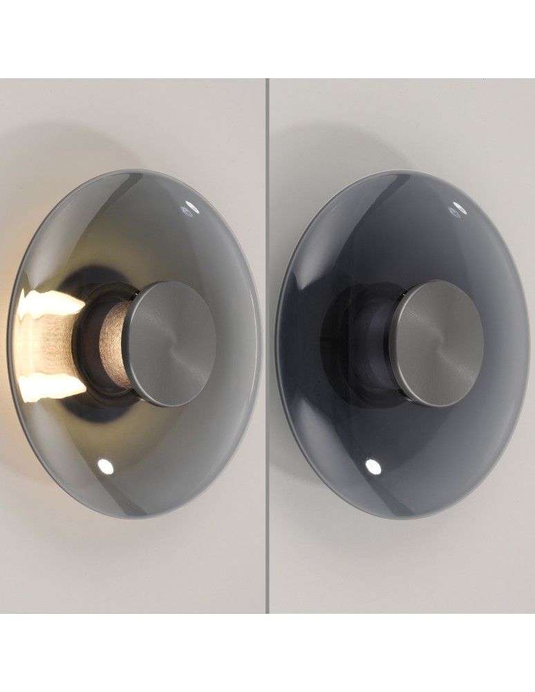 Paul Neuhaus Pure Vitrum Kinkiet/Lampa Sufitowa Szary 6082-15