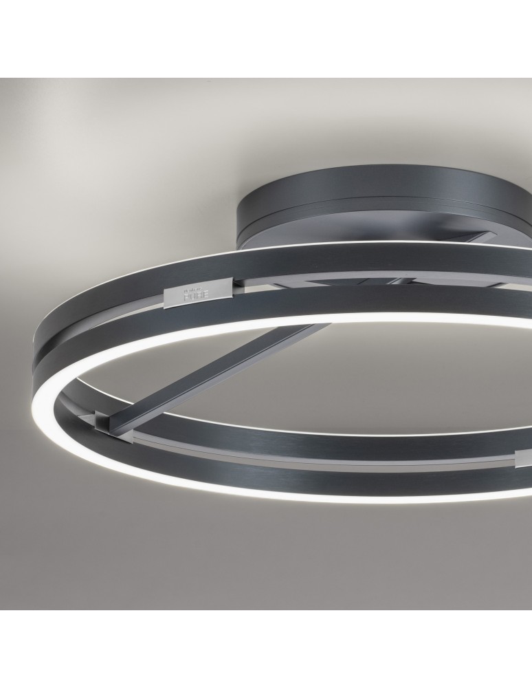 Paul Neuhaus Pure Loop Lampa Sufitowa Szary 6552-15