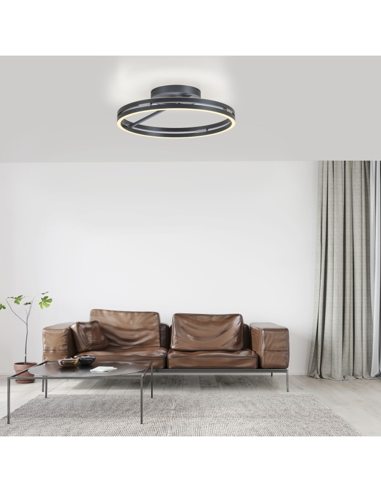 Paul Neuhaus Pure Loop Lampa Sufitowa Szary 6552-15