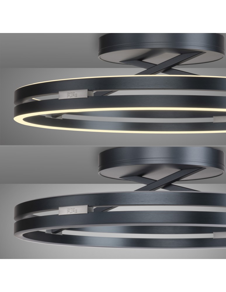 Paul Neuhaus Pure Loop Lampa Sufitowa Szary 6552-15