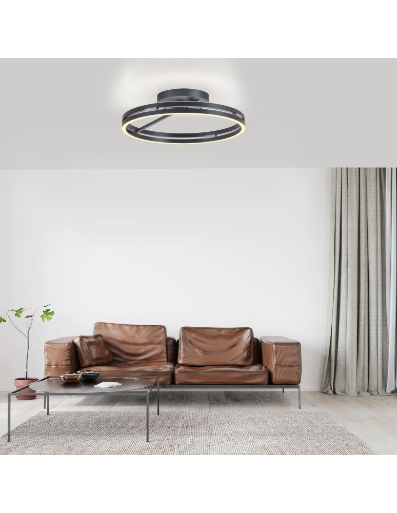 Paul Neuhaus Pure Loop Lampa Sufitowa Szary 6552-15