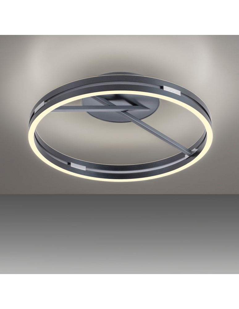 Paul Neuhaus Pure Loop Lampa Sufitowa Szary 6552-15