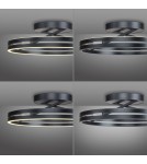 Paul Neuhaus Pure Loop Lampa Sufitowa Szary 6552-15