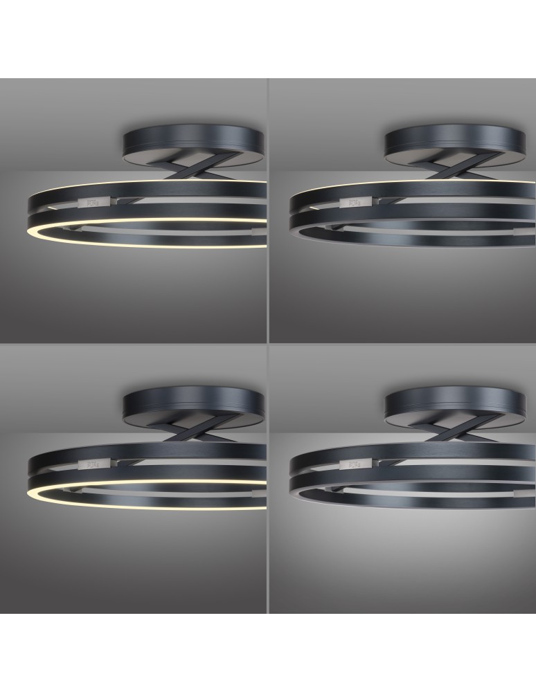 Paul Neuhaus Pure Loop Lampa Sufitowa Szary 6552-15