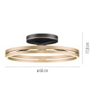 Paul Neuhaus Pure Loop Lampa Sufitowa Czarny/Matowy Mosiądz 6552-68