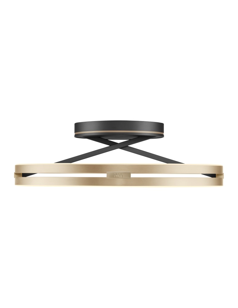 Paul Neuhaus Pure Loop Lampa Sufitowa Czarny/Matowy Mosiądz 6552-68