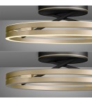 Paul Neuhaus Pure Loop Lampa Sufitowa Czarny/Matowy Mosiądz 6552-68