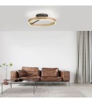 Paul Neuhaus Pure Loop Lampa Sufitowa Czarny/Matowy Mosiądz 6552-68