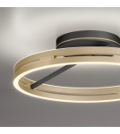 Paul Neuhaus Pure Loop Lampa Sufitowa Czarny/Matowy Mosiądz 6552-68