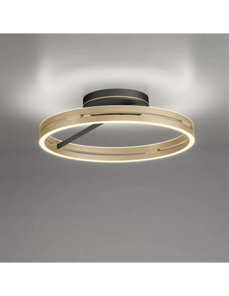 Paul Neuhaus Pure Loop Lampa Sufitowa Czarny/Matowy Mosiądz 6552-68