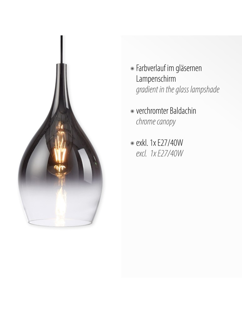 Paul Neuhaus Pilua Lampa Wisząca Chrom 2061-17