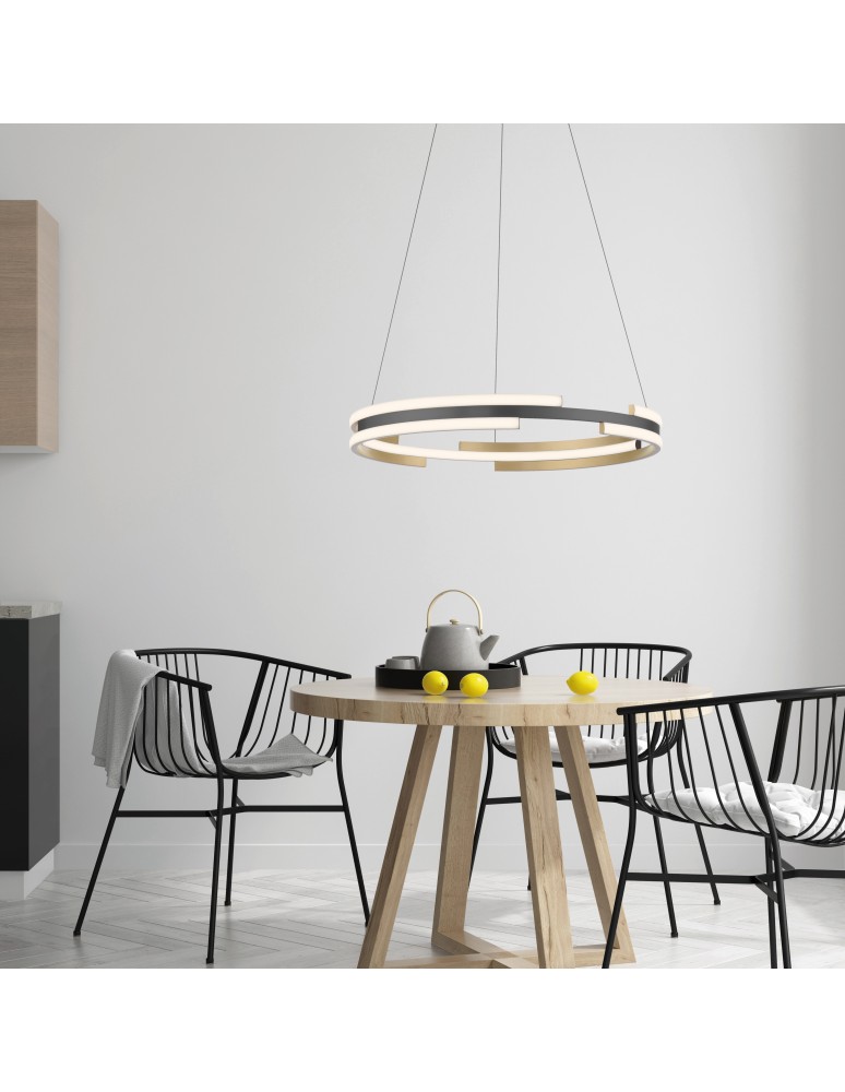 Paul Neuhaus Q-Beluga Lampa Wisząca Matowy Mosiądz 2051-60