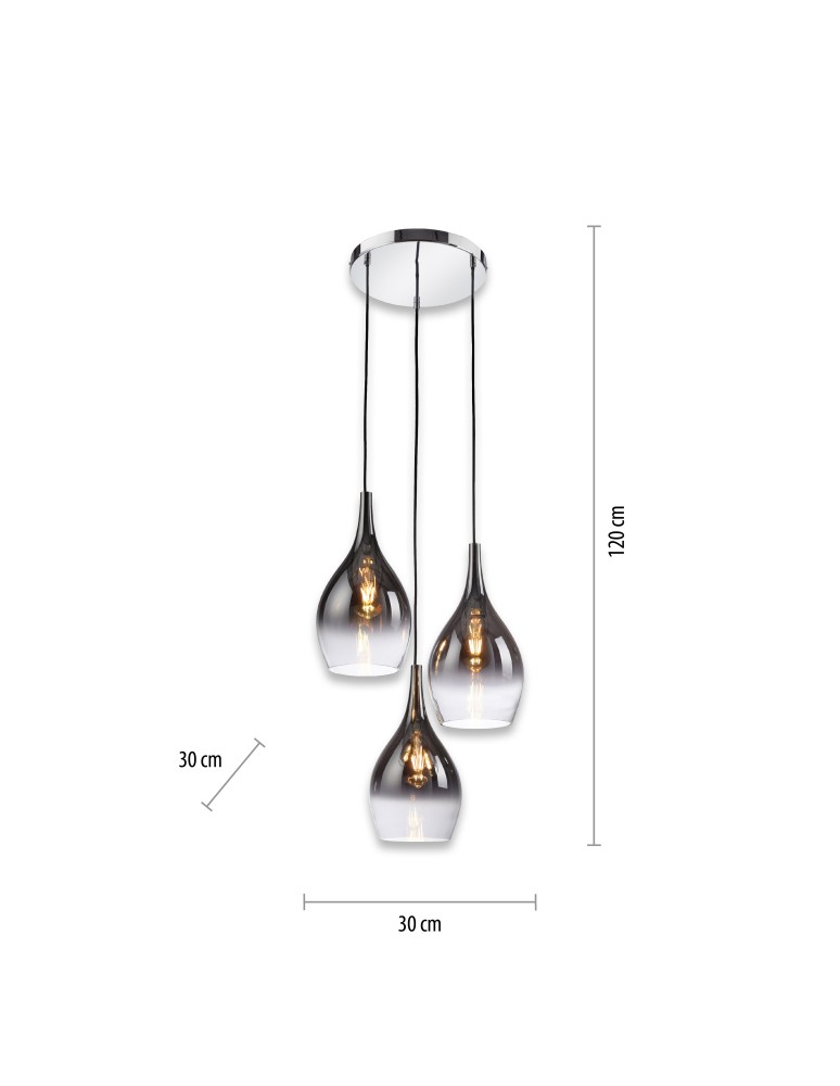 Paul Neuhaus Pilua Lampa Wisząca Chrom 2062-17
