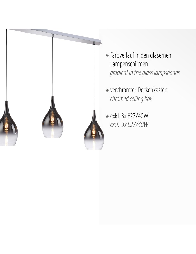 Paul Neuhaus Pilua Lampa Wisząca Chrom 2063-17
