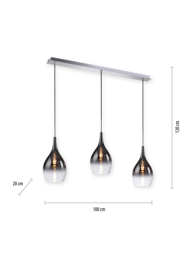 Paul Neuhaus Pilua Lampa Wisząca Chrom 2063-17