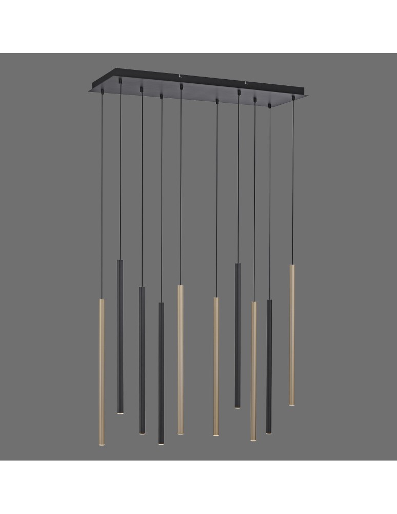 Paul Neuhaus Flute Lampa Wisząca Matowy Mosiądz/Czarny 2110-18