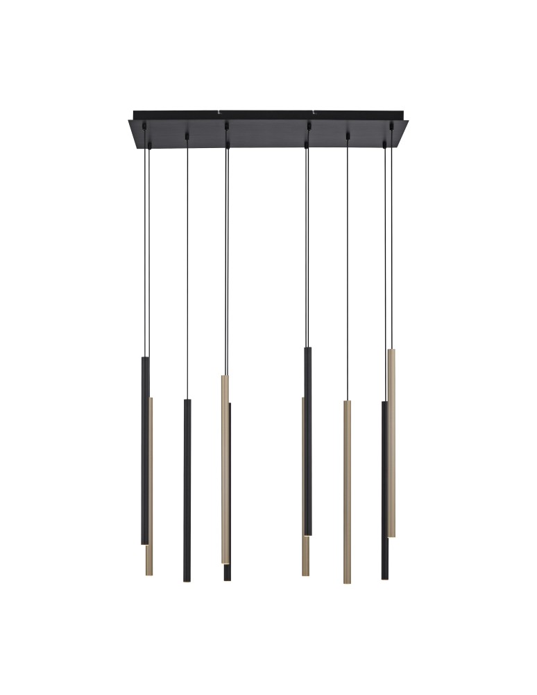 Paul Neuhaus Flute Lampa Wisząca Matowy Mosiądz/Czarny 2110-18