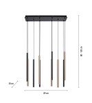 Paul Neuhaus Flute Lampa Wisząca Matowy Mosiądz/Czarny 2110-18