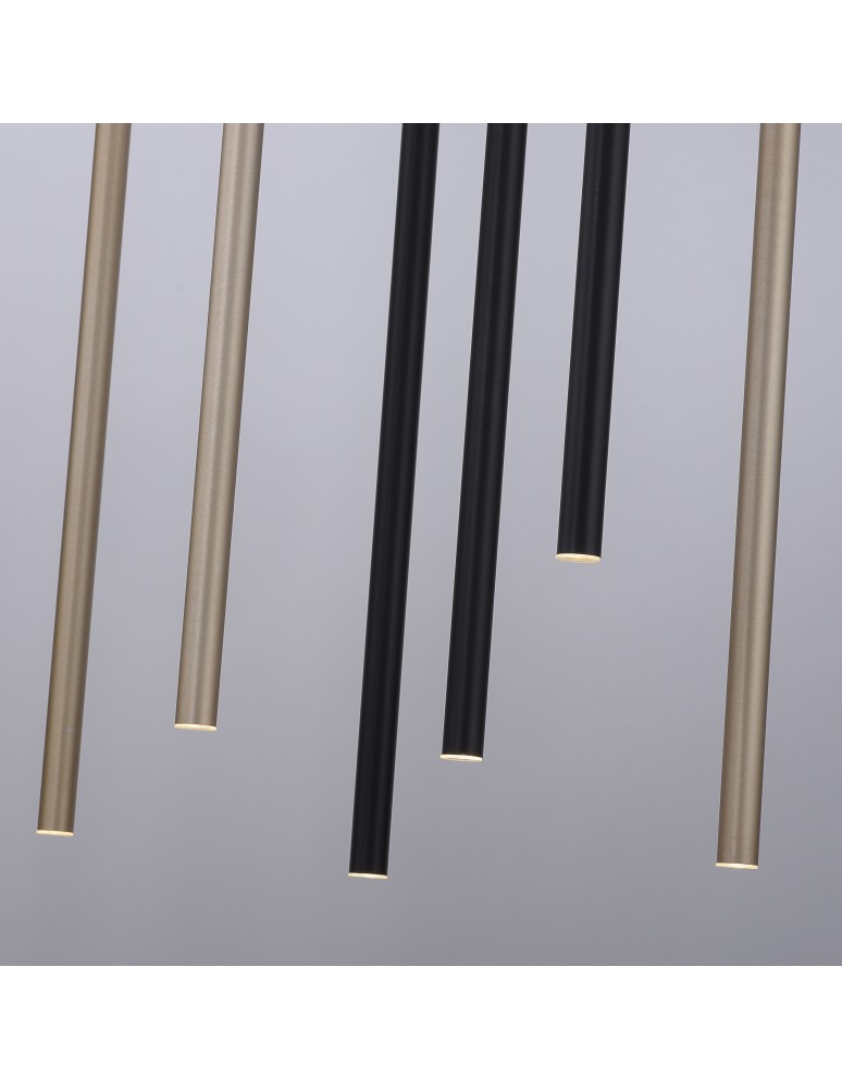 Paul Neuhaus Flute Lampa Wisząca Matowy Mosiądz/Czarny 2110-18
