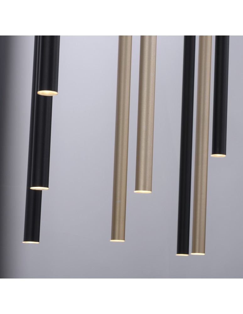 Paul Neuhaus Flute Lampa Wisząca Matowy Mosiądz/Czarny 2110-18