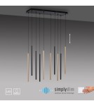 Paul Neuhaus Flute Lampa Wisząca Matowy Mosiądz/Czarny 2110-18