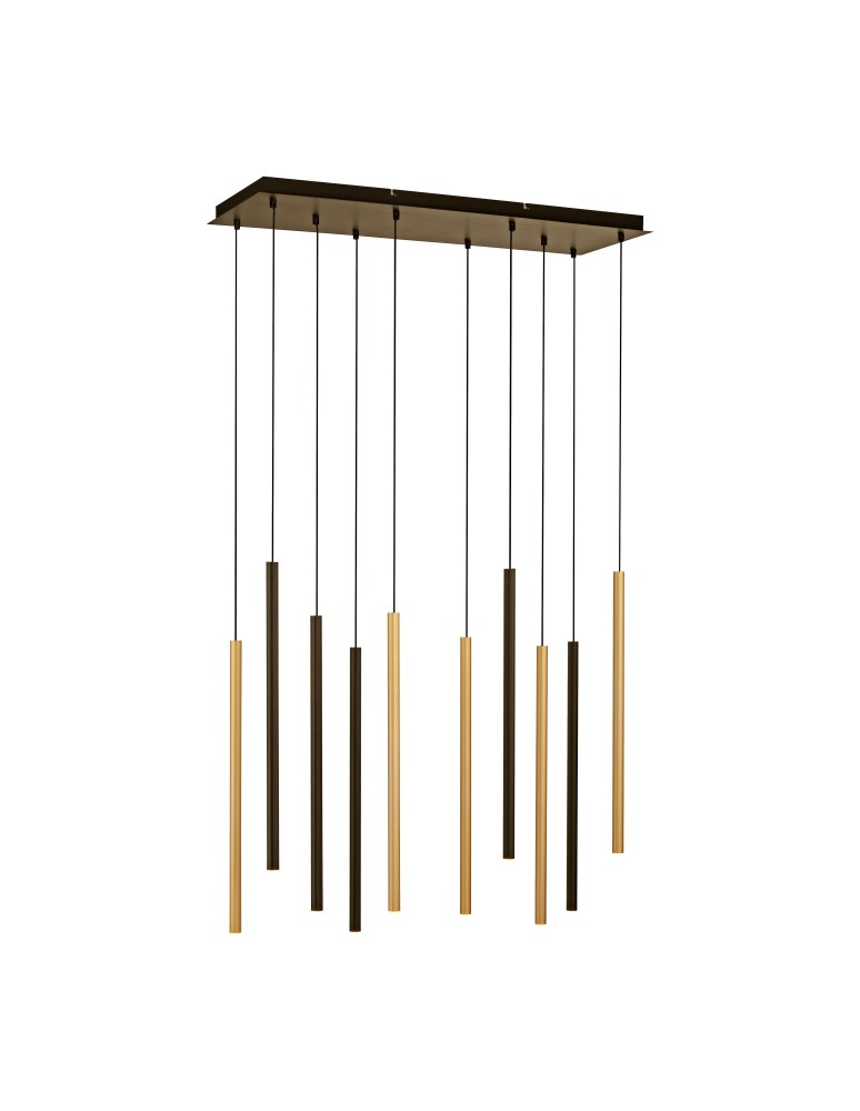 Paul Neuhaus Flute Lampa Wisząca Matowy Mosiądz/Czarny 2110-18