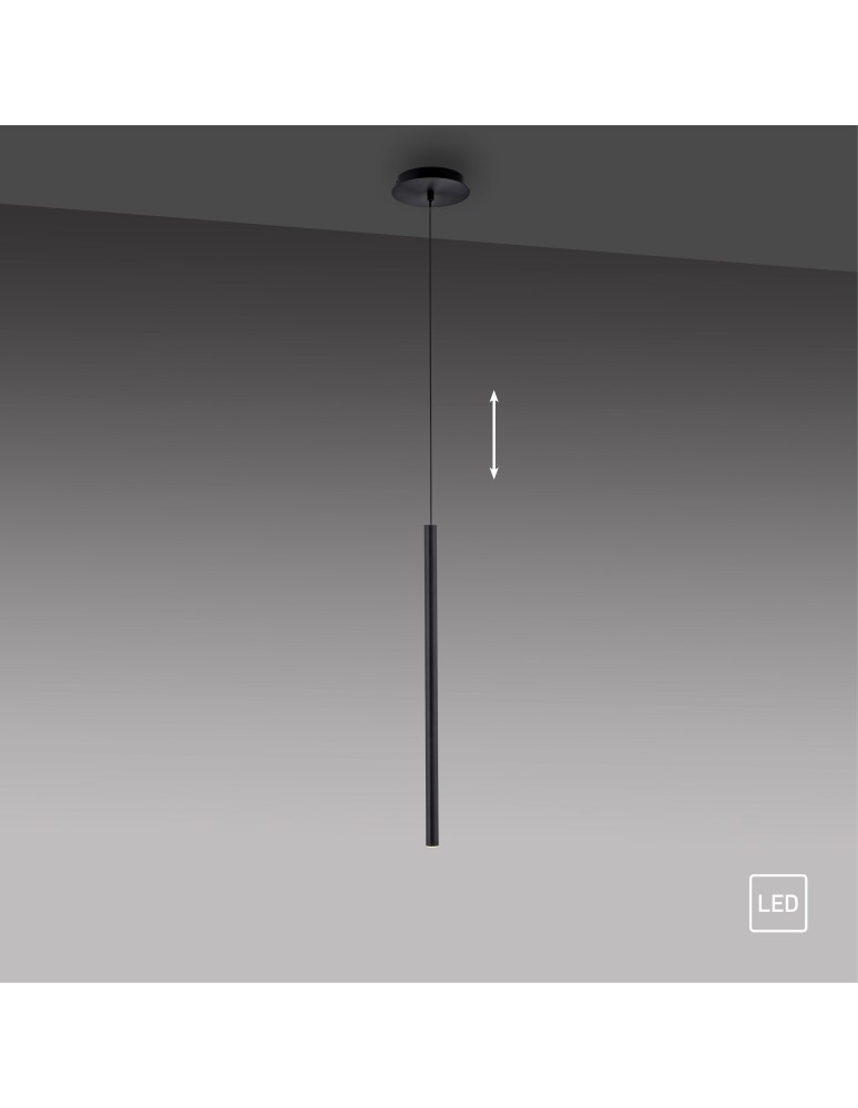 Paul Neuhaus Flute Lampa Wisząca Czarny 2111-18