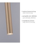 Paul Neuhaus Flute Lampa Wisząca Matowy Mosiądz 2111-60