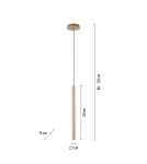 Paul Neuhaus Flute Lampa Wisząca Matowy Mosiądz 2111-60