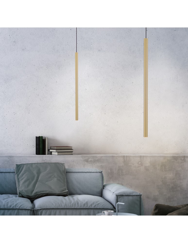 Paul Neuhaus Flute Lampa Wisząca Matowy Mosiądz 2111-60