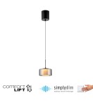 Paul Neuhaus Rika Lampa Wisząca Czarny/Smoky 2112-18