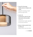 Paul Neuhaus Rika Lampa Wisząca Czarny/Smoky 2112-18