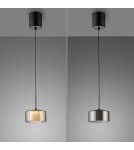 Paul Neuhaus Rika Lampa Wisząca Czarny/Smoky 2112-18