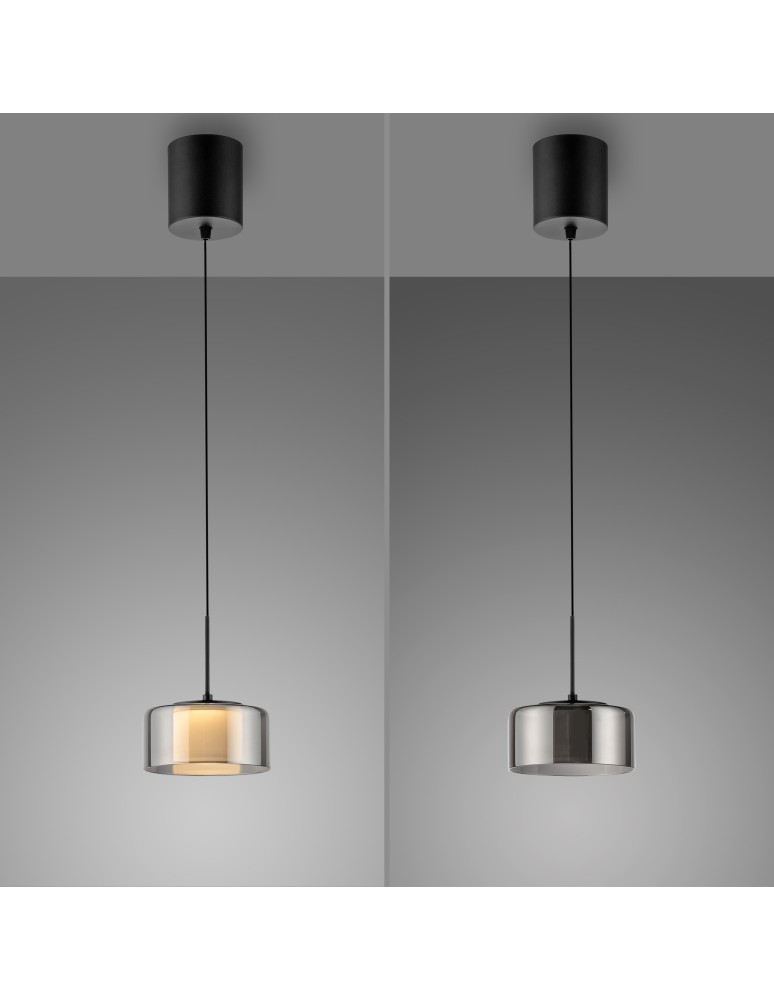 Paul Neuhaus Rika Lampa Wisząca Czarny/Smoky 2112-18