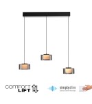 Paul Neuhaus Rika Lampa Wisząca Czarny/Smoky 2113-18