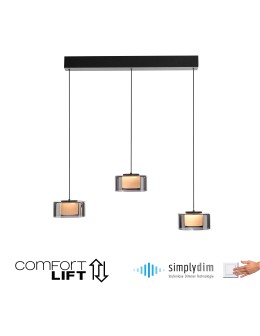 Paul Neuhaus Rika Lampa Wisząca Czarny/Smoky 2113-18 - product 2