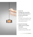 Paul Neuhaus Rika Lampa Wisząca Czarny/Smoky 2113-18