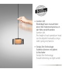 Paul Neuhaus Rika Lampa Wisząca Czarny/Smoky 2113-18