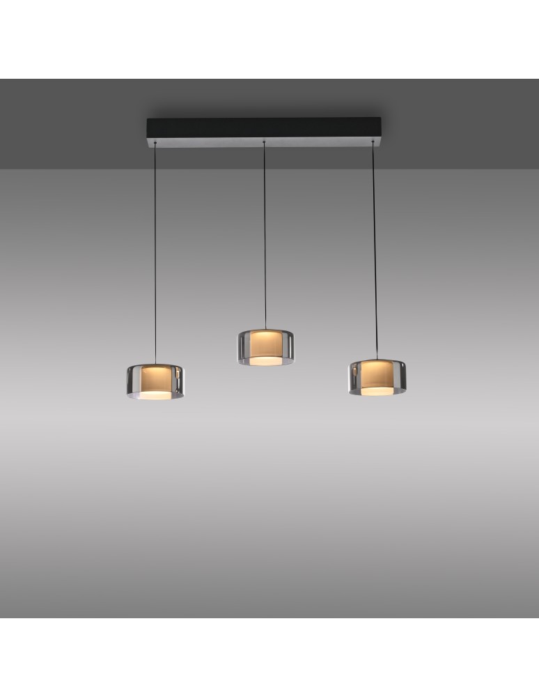 Paul Neuhaus Rika Lampa Wisząca Czarny/Smoky 2113-18
