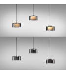 Paul Neuhaus Rika Lampa Wisząca Czarny/Smoky 2113-18
