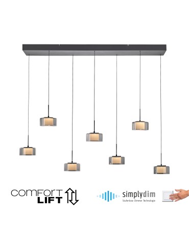 Paul Neuhaus Rika Lampa Wisząca Czarny/Smoky 2115-18 - product 2
