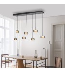 Paul Neuhaus Rika Lampa Wisząca Czarny/Smoky 2115-18