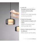 Paul Neuhaus Rika Lampa Wisząca Czarny/Smoky 2115-18