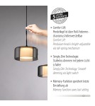 Paul Neuhaus Rika Lampa Wisząca Czarny/Smoky 2115-18